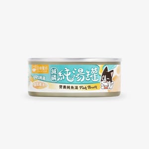 汪喵星球 汪喵星球 貓罐頭 DogCatStar 無膠慢燉純湯罐 鮮甜鰹魚湯 減磷配方 80g 80g  正面圖