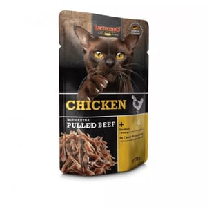 Leonardo Leonardo 貓濕糧 手撕肉餐包系列 雞肉+牛肉絲 70g 70g 正面圖