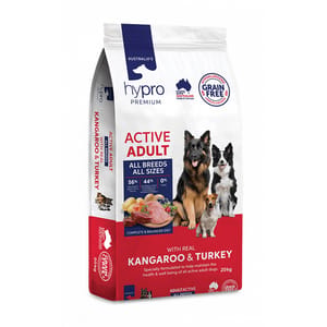 Hypro Hypro Premium 狗糧 成犬糧 袋鼠 + 火雞 20kg 20kg  正面圖