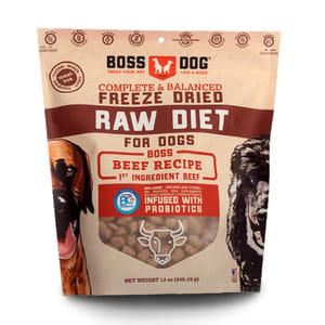 Boss Boss Dog 犬用主食凍乾 牛肉配方 12oz 12oz 犬用 正面圖