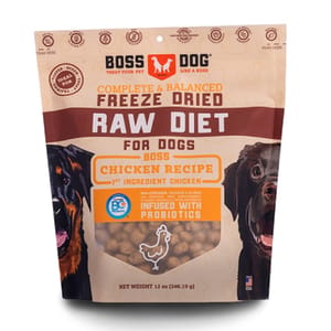 Boss Boss Dog 犬用主食凍乾 雞肉配方 12oz 12oz 犬用 正面圖