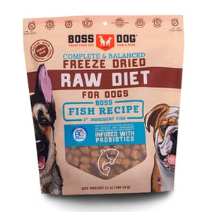 Boss Boss Dog 犬用主食凍乾 魚肉配方 12oz 12oz 犬用 正面圖