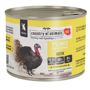 Country Country of animals 貓罐頭 單一蛋白罐 火雞 200g 200g 正面圖