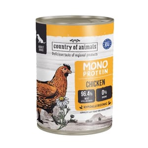 Country Country of animals 狗罐頭 單一蛋白罐 雞肉 400g 400g 正面圖