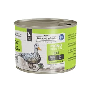 Country Country of animals 狗罐頭 單一蛋白罐 鴨肉 200g 200g  正面圖
