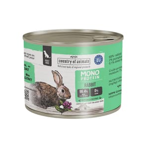 Country Country of animals 狗罐頭 單一蛋白罐 兔肉 200g 200g 正面圖