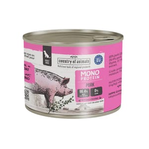 Country Country of animals 狗罐頭 單一蛋白罐 豬肉 200g 200g  正面圖