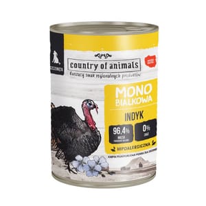 Country Country of animals 狗罐頭 幼犬罐頭 單一蛋白罐 火雞 400g 400g 正面圖
