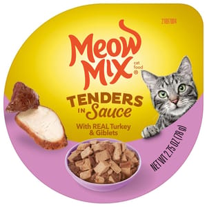 Meow Meow Mix 杯装濕糧 肉塊醬汁 火雞 78g 78g  正面圖