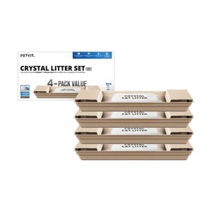 PETKIT PETKIT PUROBOT CRYSTAL DUO 專用水晶貓砂及砂盤替換套裝 4套裝   正面圖