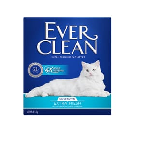 Ever Ever Clean 美國 礦物貓砂 藍鑽 藍標 4X除臭皇 無香味 8.5kg 5kg  正面圖