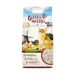 Bella & Molly's Bella & Molly's貝莉 3.0mm 豆腐貓砂 天然超結團 原味 18L - 原裝行貨 18L 正面圖