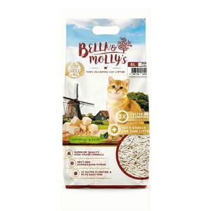 Bella & Molly's Bella & Molly's貝莉 2.0mm 豆腐貓砂 天然超結團 原味 6L - 原裝行貨 6L 正面圖
