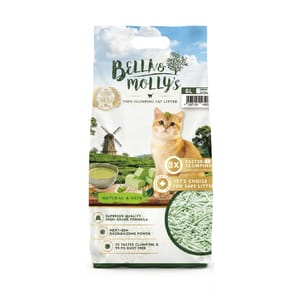 Bella & Molly's Bella & Molly's貝莉 2.0mm 豆腐貓砂 天然超結團 綠茶味 6L - 原裝行貨 6L  正面圖