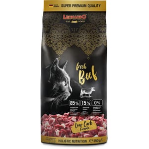 Leonardo Leonardo 貓糧 無穀物鮮肉貓乾糧 成貓糧 新鮮牛肉+家禽配方 250g 250g  正面圖
