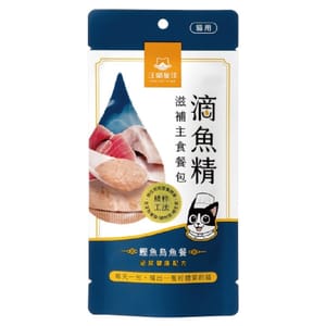 汪喵星球 汪喵星球 貓餐包 DogCatStar 滴魚精滋補主食餐包 泌尿健康 鰹魚烏魚餐 40g 40g 正面圖