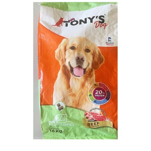 TONY'S TONY'S DOG 狗糧 成犬糧 全能配方 牛肉 10kg 10kg  正面圖