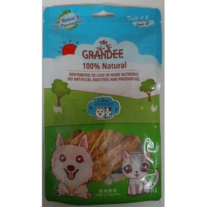 GRANDEE GRANDEE 香港製造 天然風乾小食 風乾薑黃雞肉 50g 50g 貓犬用 正面圖