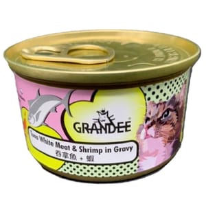 GRANDEE GRANDEE 貓罐頭 吞拿魚+蝦 80g 80g  正面圖