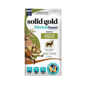 Solid Solid Gold 素力高 狗糧  升級版無穀物鹿肉成犬配方 22lb 22lb  正面圖