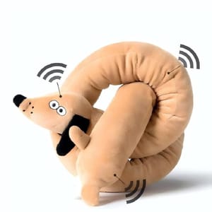 HelloDOG HelloDOG 玩具嚴選 狗玩具 發聲耐咬可愛毛絨 長條臘腸狗 正面圖