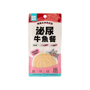 怪獸部落 怪獸部落 貓餐包 機能主食肉肉包 泌尿牛魚餐 50g 50g  正面圖