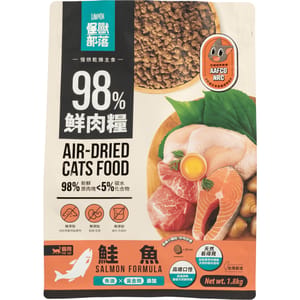 怪獸部落 怪獸部落 貓糧 98%鮮肉主食貓糧 鮭魚 1.8kg 8kg  正面圖