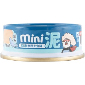 HeroMama HeroMama 貓罐頭 無膠迷你主食罐 奶糕肉泥 營養加強配方 鮭魚 55g 55g  正面圖