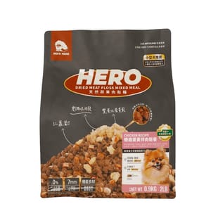 HeroMama HeroMama 狗糧 天然蔬果肉鬆糧 小型犬用 雞肉拌肉鬆餐 900g 900g 犬用 正面圖