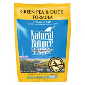 Natural Natural Balance雪山 貓糧 低敏無穀物青豌豆鴨肉成貓配方 L.I.D Green Pea & Duck 5lb 5lb  正面圖