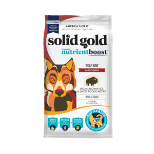 Solid Solid Gold 素力高 狗糧  升級版中大型成犬 野牛配方 22lb 22lb  正面圖