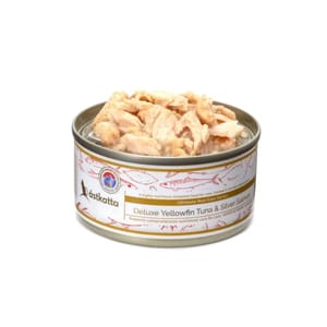Astkatta Astkatta 冰島罐 貓罐頭 黃鰭吞拿銀三文魚主食配方  80g 80g  正面圖
