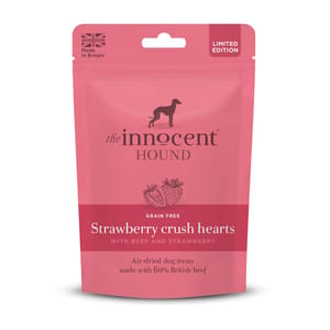 The The Innocent Hound 狗零食 風乾小食 士多啤梨牛肉心形小食 70g 70g  正面圖