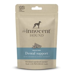 The The Innocent Hound 狗零食 風乾保健小食 牙齒保健 羊肉香腸加茴香 5pcs 正面圖