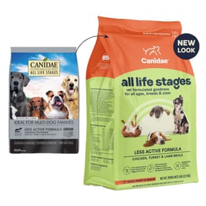 CANIDAE CANIDAE 咖比 狗糧 life stages 老年及體重控制配方 30lb 30lb  正面圖