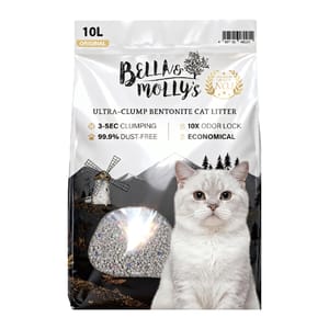 Bella & Molly's Bella & Molly's貝莉 極速超結團高級礦物貓砂 原味 10L 10L 正面圖