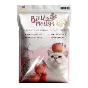 Bella & Molly's Bella & Molly's貝莉 極速超結團高級礦物貓砂 蘋果味 10L 10L  正面圖