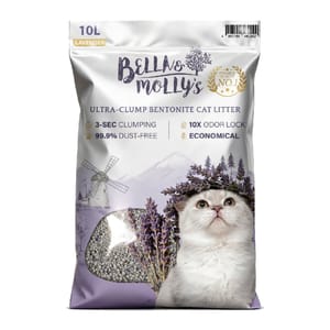 Bella & Molly's Bella & Molly's貝莉 極速超結團高級礦物貓砂 薰衣草味 10L 10L 正面圖