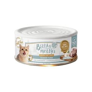 Bella & Molly's Bella & Molly's貝莉 貓罐頭 主食罐 無穀物黃金羊奶系列 鮮嫩吞拿魚慕絲 80g - 限時試食價 80g 正面圖