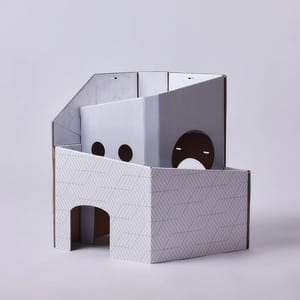 Pettellyava Pettellyava Mini Cat Mansion 摺疊式貓屋 D1 影子大厦   正面圖
