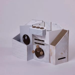 Pettellyava Pettellyava Mini Cat Mansion 摺疊式貓屋 D3 大理石別墅   正面圖