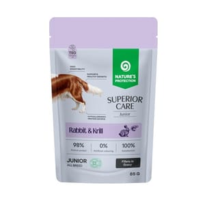 Nature's Nature's Protection 狗濕糧 幼犬無穀袋裝濕糧 去淚痕美毛配方 免肉+磷蝦 85g 85g 正面圖