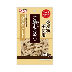 日本Q-Pet 日本Q-Pet 狗小食 御馳走 白身魚肉條 100g 100g  正面圖