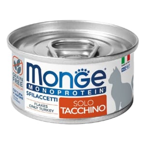 Monge Monge 貓罐頭 單一蛋白系列 火雞 80g (MO7153) (新舊包裝隨機發貨) 