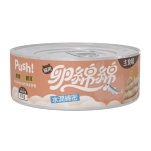 貓罐頭 Push! 卵綿綿 北歐魚卵主食貓罐 嫩雞銀耳 80g (橘罐) (PUSH202)