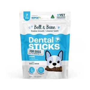 Bell & Bone Dog Dental Treats Lamb & Manuka Honey Natural Dental Sticks Small Dogs 7pcs (BB_D_L_S) 狗零食 其他 寵物用品速遞