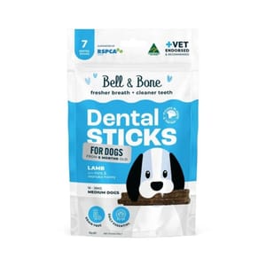 Bell & Bone Dog Dental Treats Lamb & Manuka Honey Natural Dental Sticks Medium Dogs 7pcs (BB_D_L_M) 狗零食 其他 寵物用品速遞