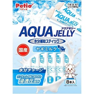 Petio Petio 狗零食 Aqua Jelly 山羊奶味 補水唧唧棒 8支裝 (80505361)