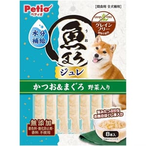 Petio Petio 狗零食 無添加 鰹魚+吞拿魚+蔬菜 補水唧唧棒 8支裝 (80505363)