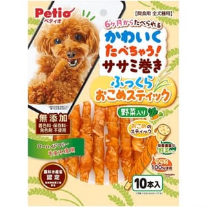 Petio Petio 狗零食 米香鮮嫩雞肉+蔬菜捲 10支裝 (80505370)